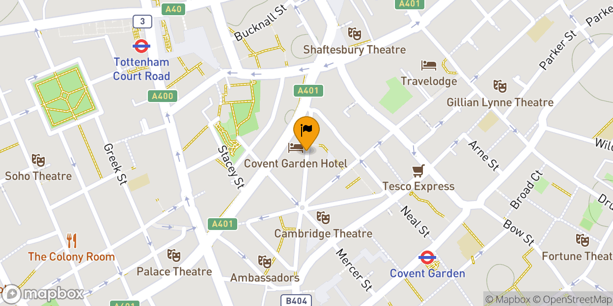 Map of Covent Garden Hotel