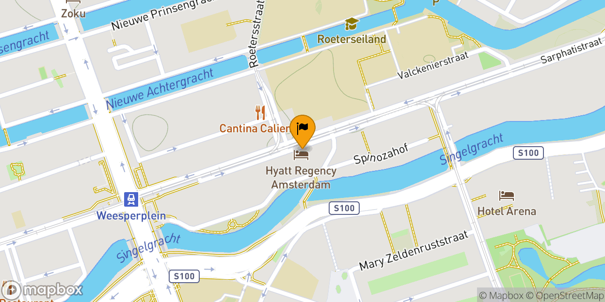 Map of Hyatt Regency Amsterdam