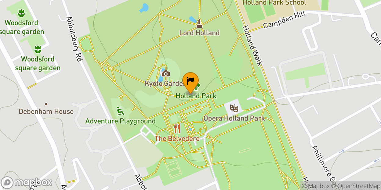 Map of Holland Park