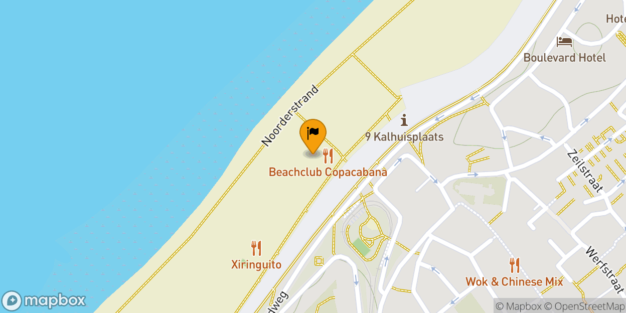 Map of Beachclub Copacabana