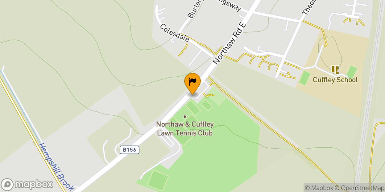 Map of Northaw & Cuffley Tennis Club