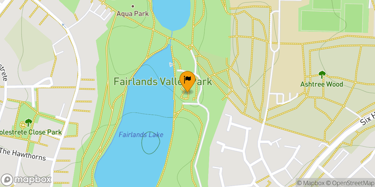 Map of Fairlands Valley Park