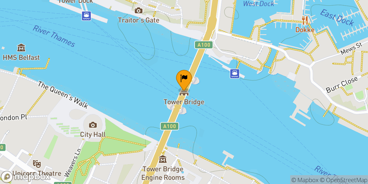 Map of Tower Bridge