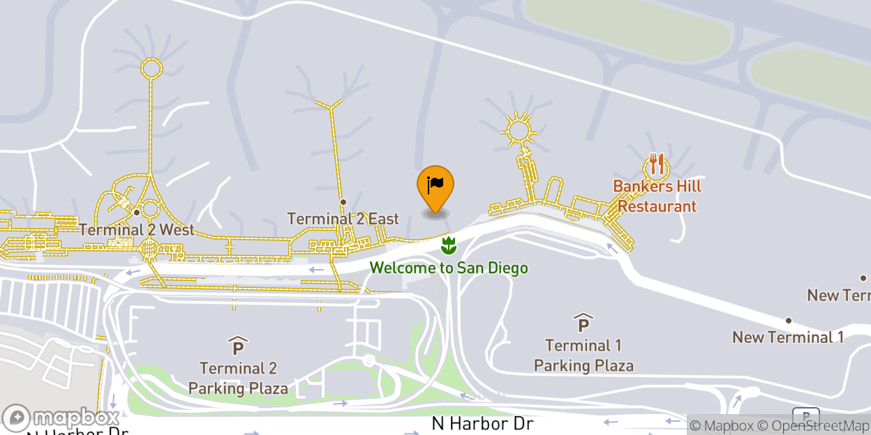 Map of San Diego International Airport (SAN)