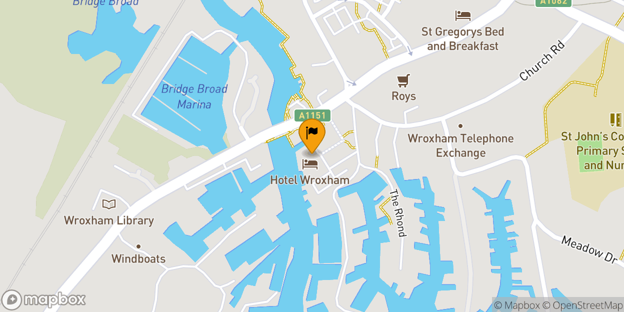 Map of Hotel Wroxham