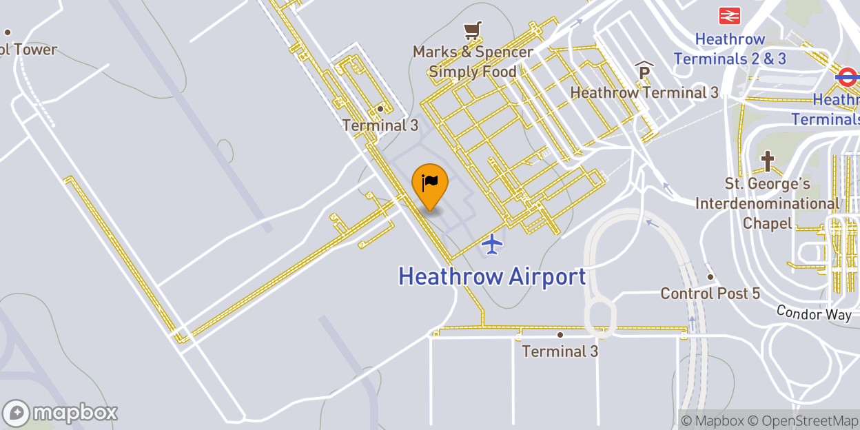 Map of London Heathrow Airport (LHR)