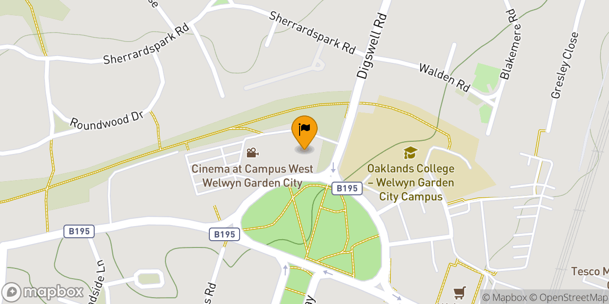 Map of Welwyn Garden City Library